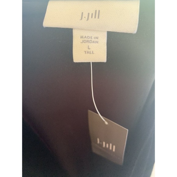 J. Jill Faux Wrap Dress Women's Size Large Tall Velvet Black Fit & Flare - Picture 4 of 6